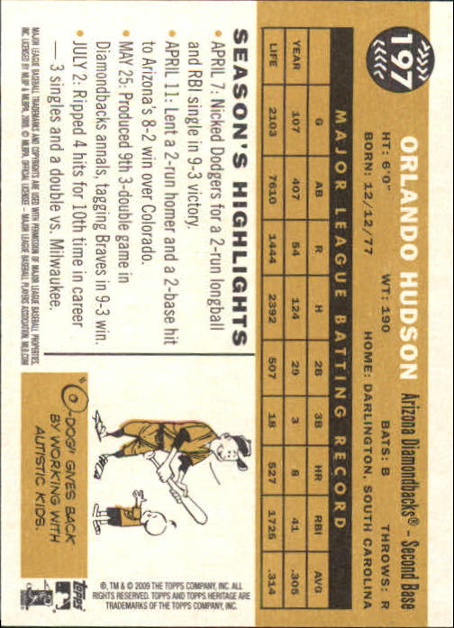 2009 Topps Heritage Baseball Card Pick (Base) 1-329 - Picture 318 of 500