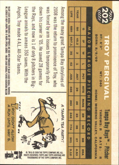 2009 Topps Heritage Baseball Card Pick (Base) 1-329 - Picture 326 of 500