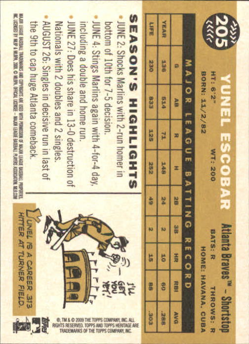 2009 Topps Heritage Baseball Card Pick (Base) 1-329 - Picture 330 of 500