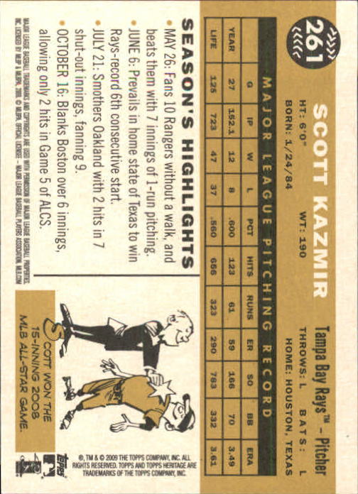 2009 Topps Heritage Baseball Card Pick (Base) 1-329 - Picture 394 of 500