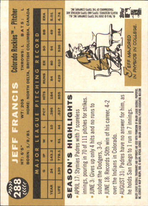 2009 Topps Heritage Baseball Card Pick (Base) 1-329 - Picture 444 of 500