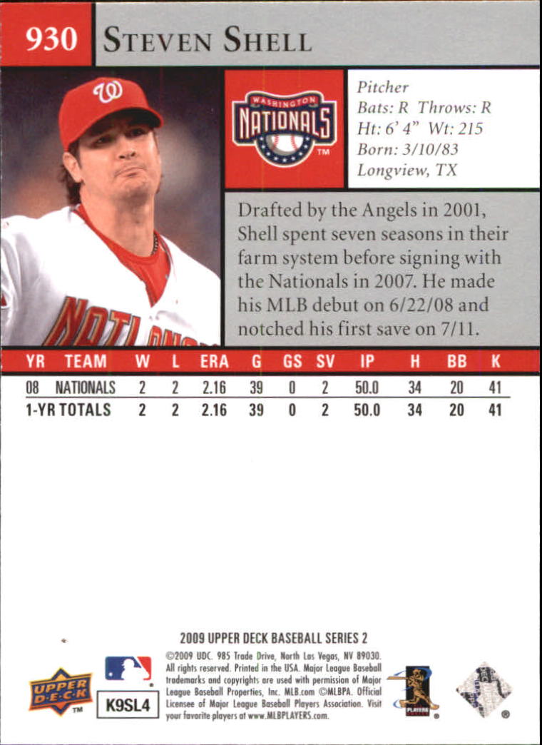 2009 Upper Deck Gold #930 Steven Shell back image