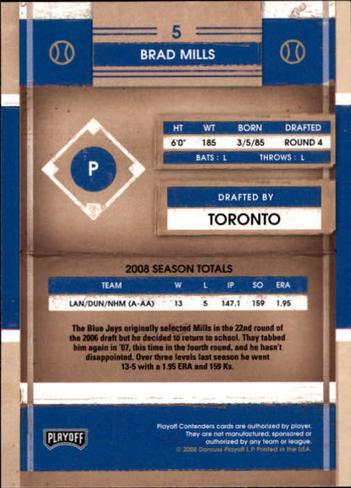 2008 Playoff Contenders Baseball "Main Set" Cards #1 to #50 - Picture 11 of 75