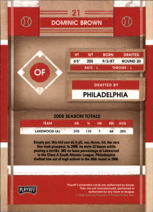 2008 Playoff Contenders Baseball "Main Set" Cards #1 to #50 - Picture 29 of 75