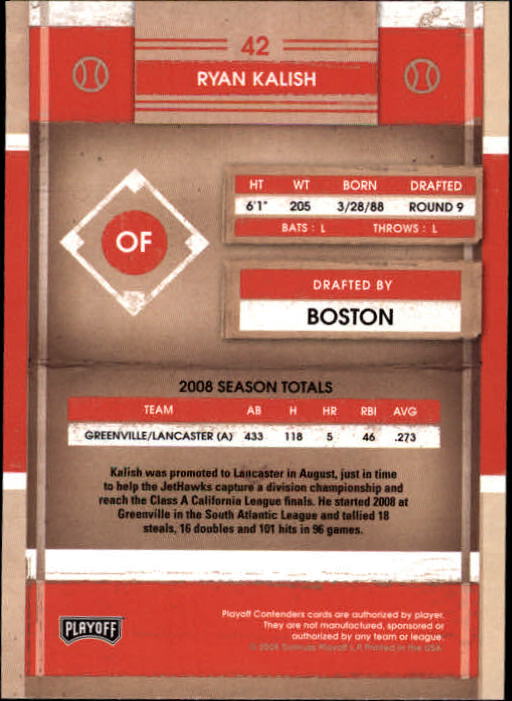 2008 Playoff Contenders Baseball "Main Set" Cards #1 to #50 - Picture 65 of 75