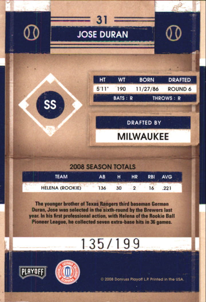 Tarjetas de béisbol 2008 Playoff Contenders "Insertar y paralelo" - Imagen 5 de 11