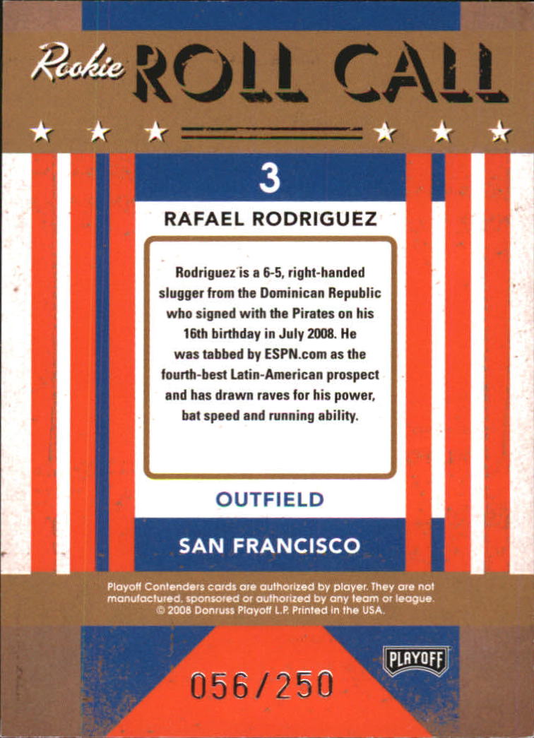 Tarjetas de béisbol 2008 Playoff Contenders "Insertar y paralelo" - Imagen 9 de 11
