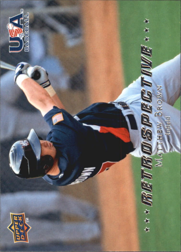 2008-09 USA Baseball National Team Retrospective #USA1 Matt Brown