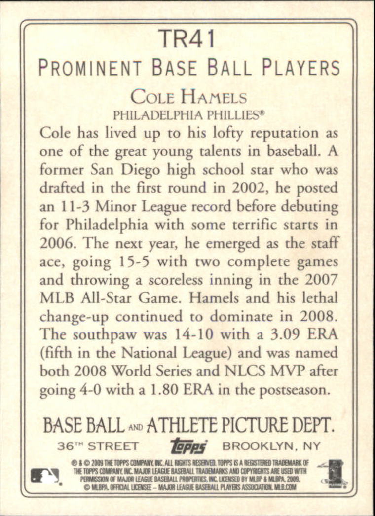 A1809- 2009 Topps Baseball Cards Assorted Inserts1 -You Pick- 15+ FREE US SHIP - Picture 369 of 433