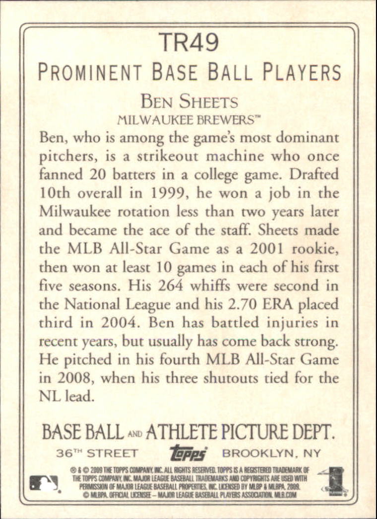 A1809- 2009 Topps Baseball Cards Assorted Inserts1 -You Pick- 15+ FREE US SHIP - Picture 383 of 433
