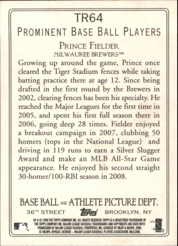 A1809- 2009 Topps Baseball Cards Assorted Inserts1 -You Pick- 15+ FREE US SHIP - Picture 411 of 433