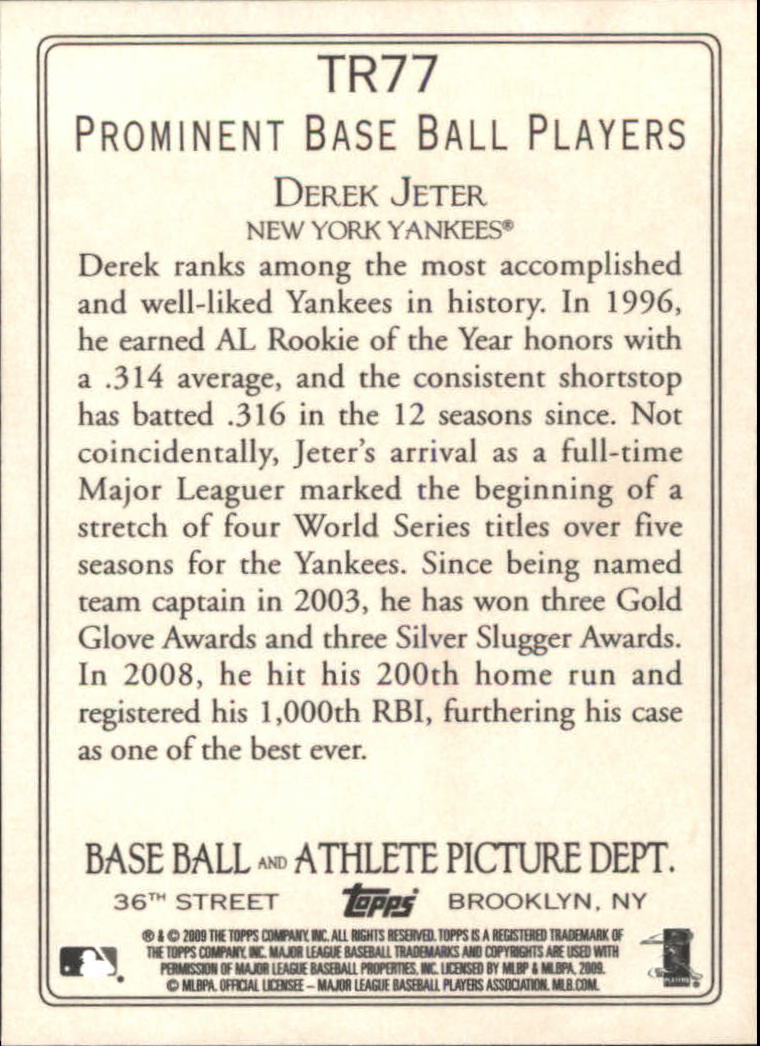 A1809- 2009 Topps Baseball Cards Assorted Inserts1 -You Pick- 15+ FREE US SHIP - Picture 433 of 433