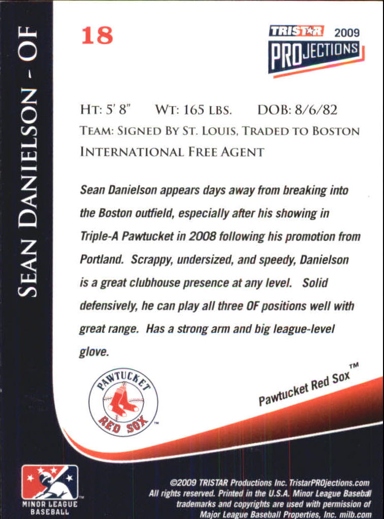 2009 TRISTAR PROjections #18 Sean Danielson back image
