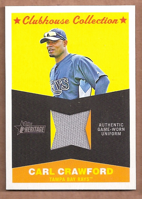 2009 Topps Heritage Clubhouse Collection Relics #CC Carl Crawford Uni