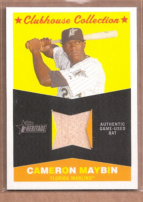 2009 Topps Heritage Clubhouse Collection Relics #CM Cameron Maybin Bat