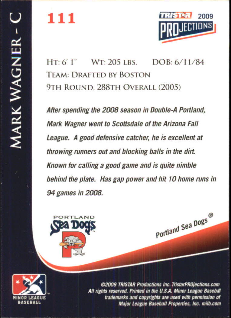 2009 TRISTAR PROjections Autographs #111 Mark Wagner back image