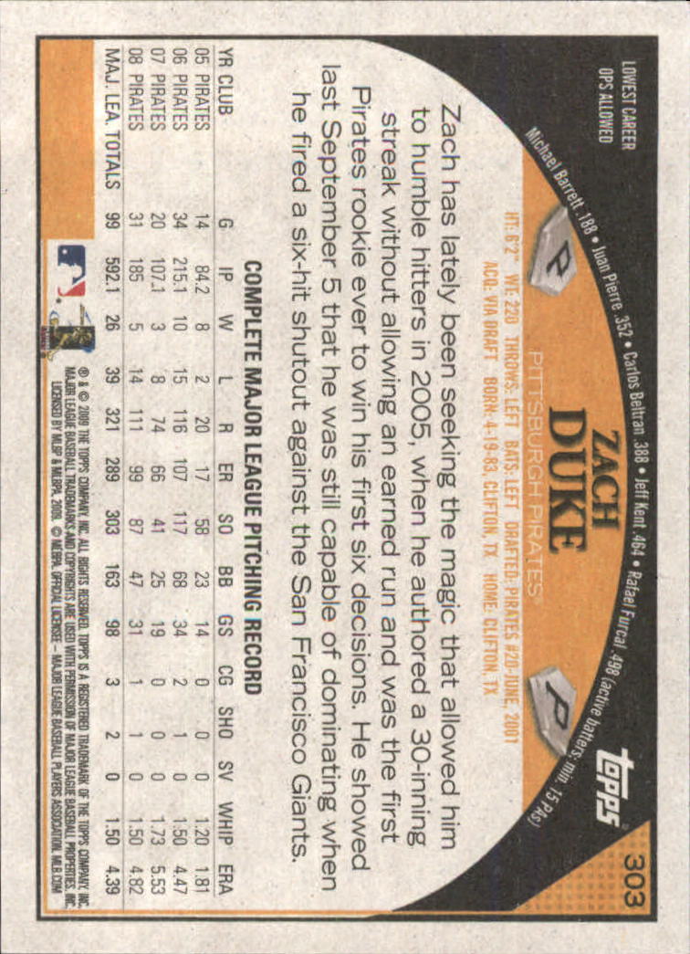 2009 Topps Target #303 Zach Duke