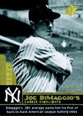 2009 SPx Joe DiMaggio Career Highlights #JD30 Joe DiMaggio