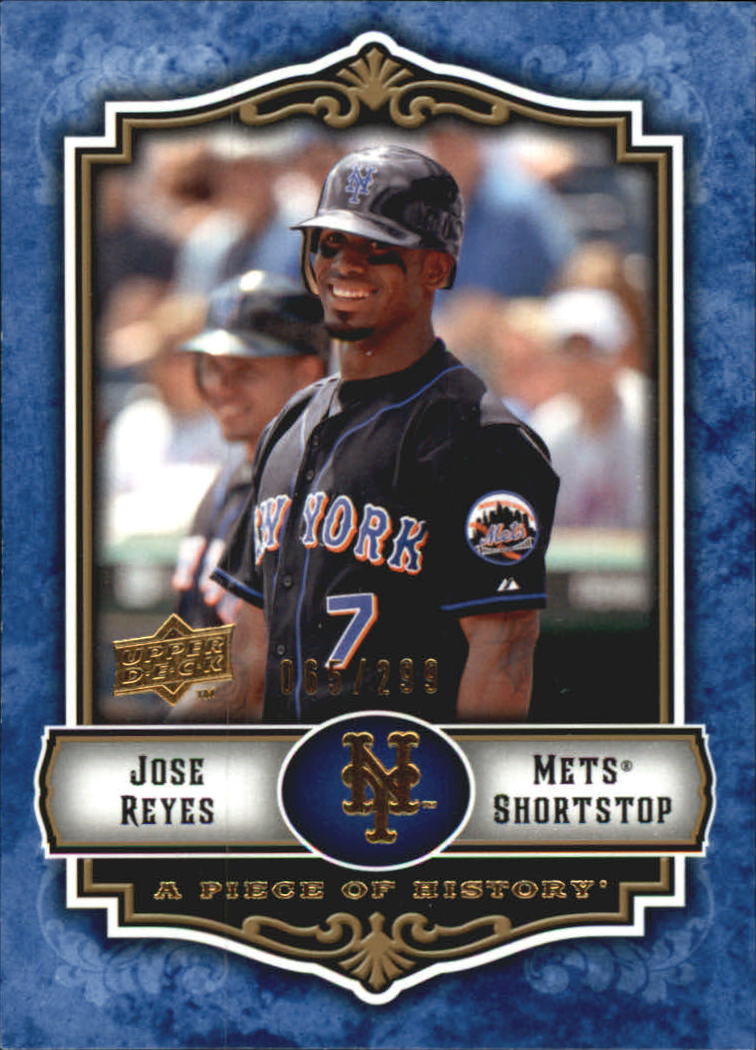 Jose Reyes - New York Mets (MLB Baseball Card) 2009 Upper Deck A Piece of  History # 57 Mint