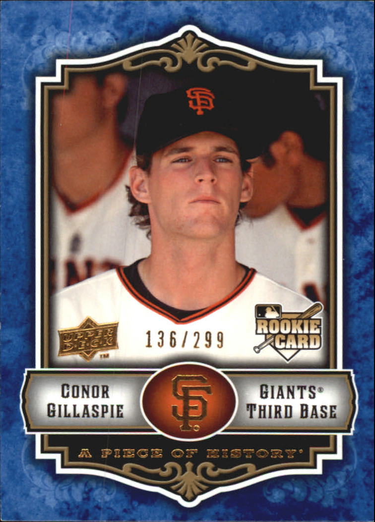 2009 UD A Piece of History Blue #102 Conor Gillaspie