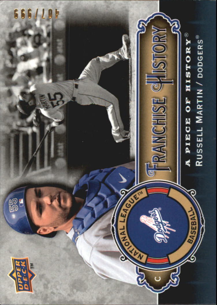 2009 UD A Piece of History Franchise History #FHRM Russell Martin