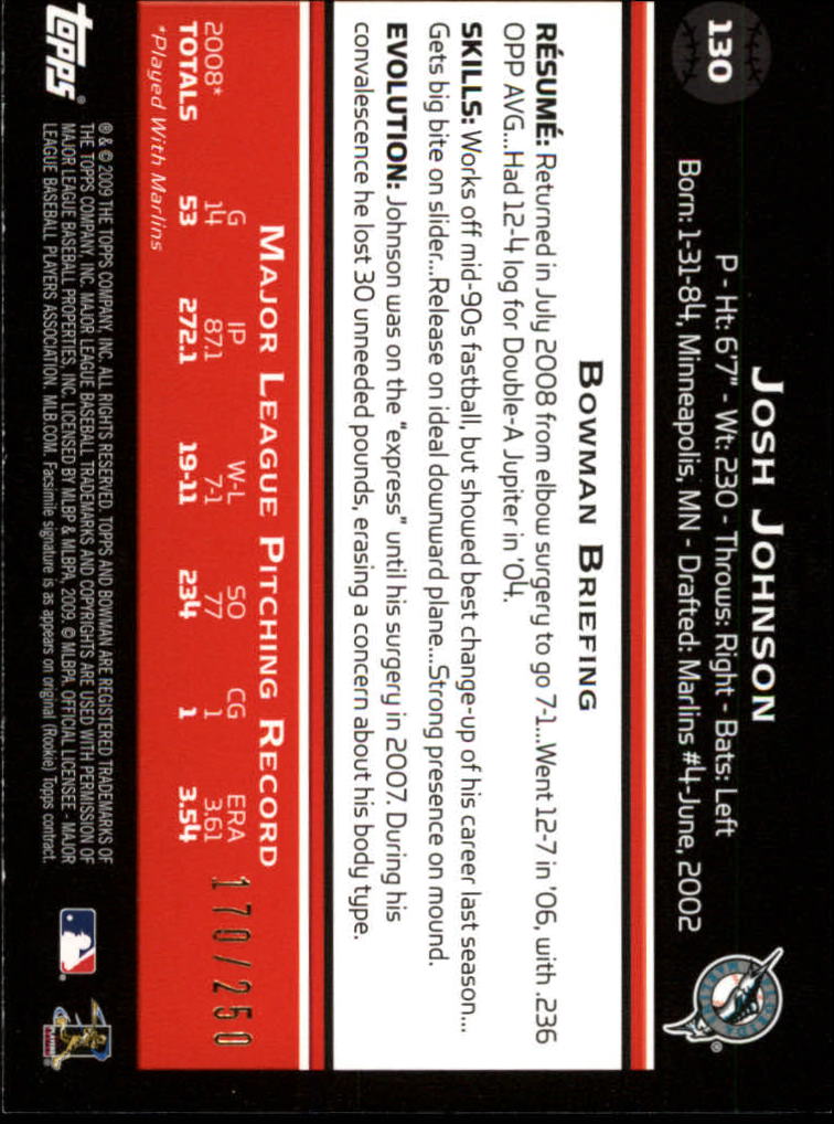 Carte parallele Bowman Baseball 2009 "Main Set Orange" - Foto 13 di 15