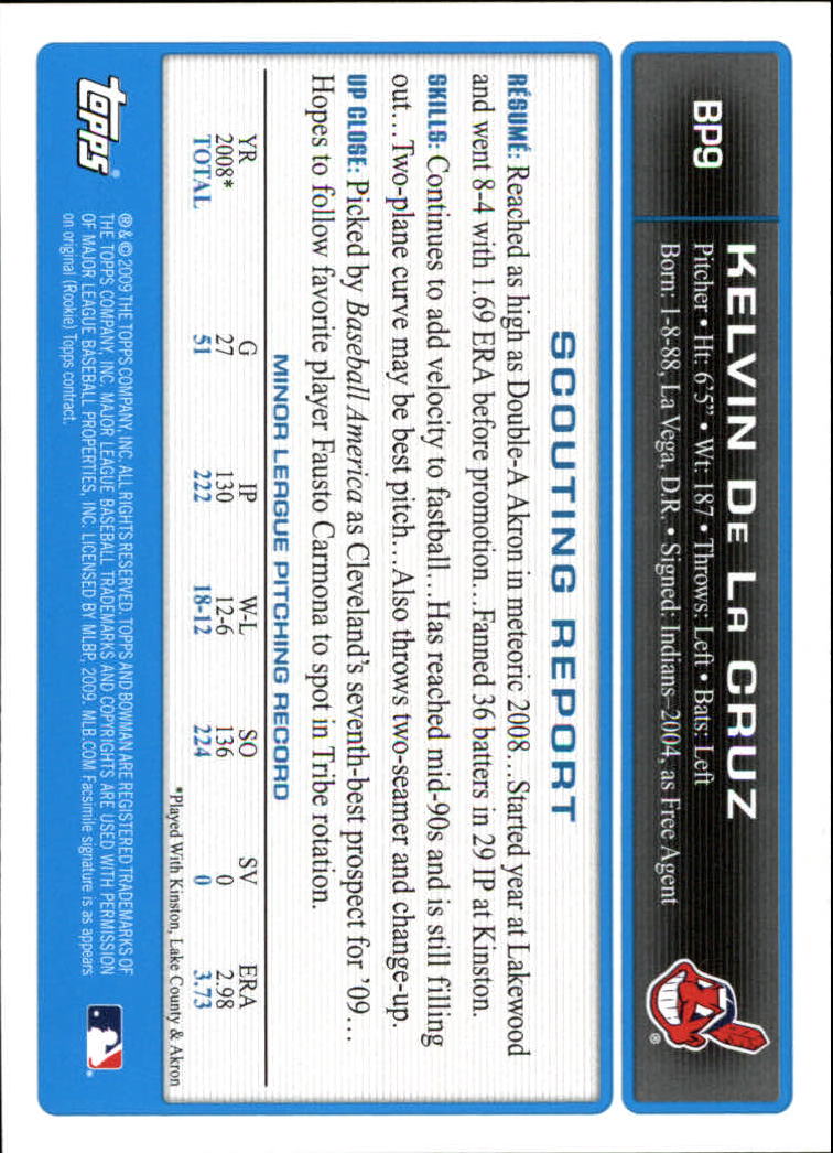 2009 Bowman Baseball "Prospects" Insert Cards #BP1 to #BP90 - Picture 18 of 178