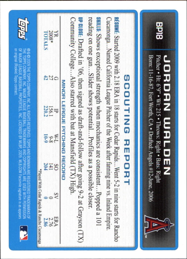 2009 Bowman Baseball "Prospects" Insert Cards #BP1 to #BP90 - Picture 34 of 178