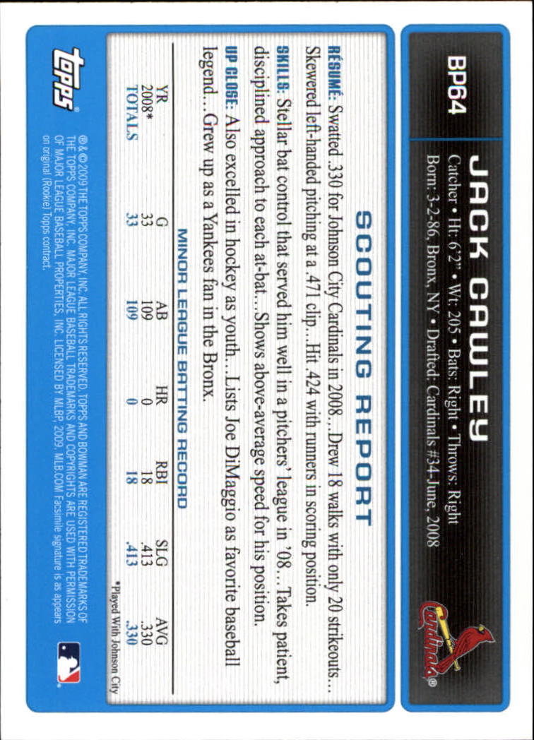 2009 Bowman Baseball "Prospects" Insert Cards #BP1 to #BP90 - Picture 126 of 178