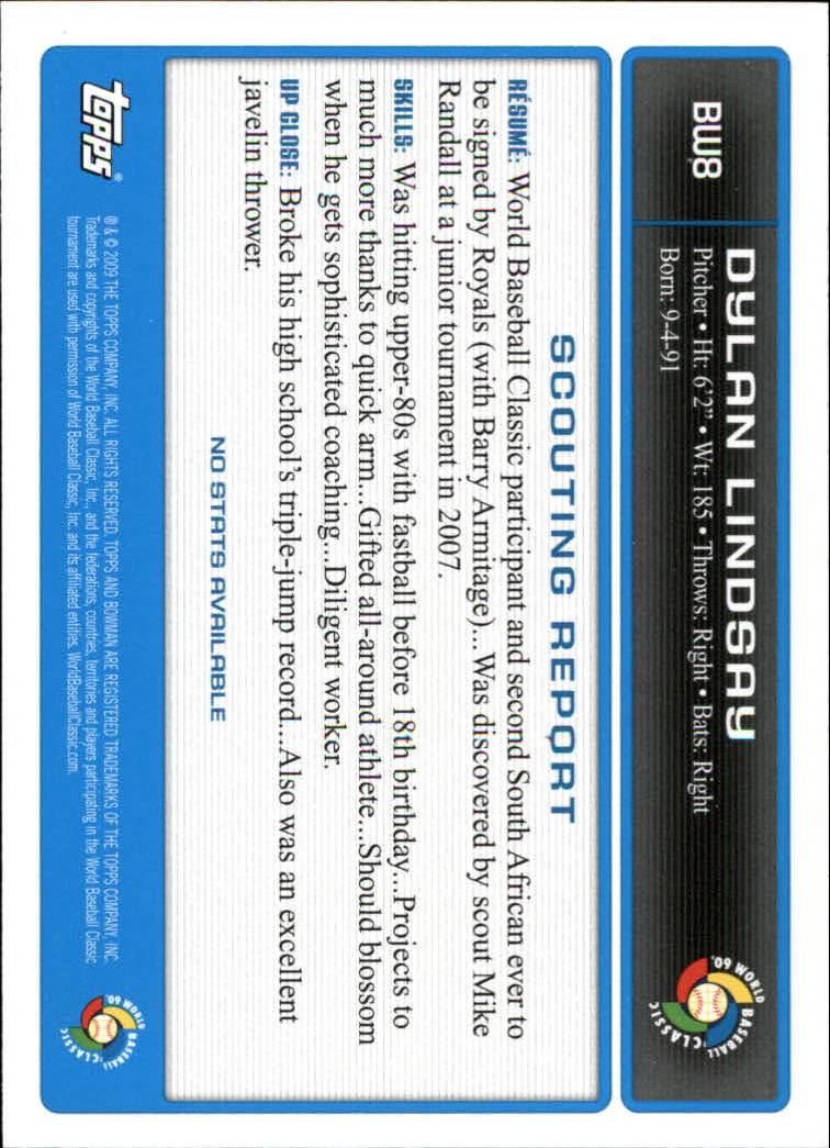 2009 Bowman Baseball "WBC Prospects" Insert Cards #BW1 to #BW20 - Picture 17 of 41