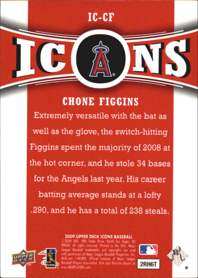 2009 Upper Deck Icons Icons #CF Chone Figgins back image