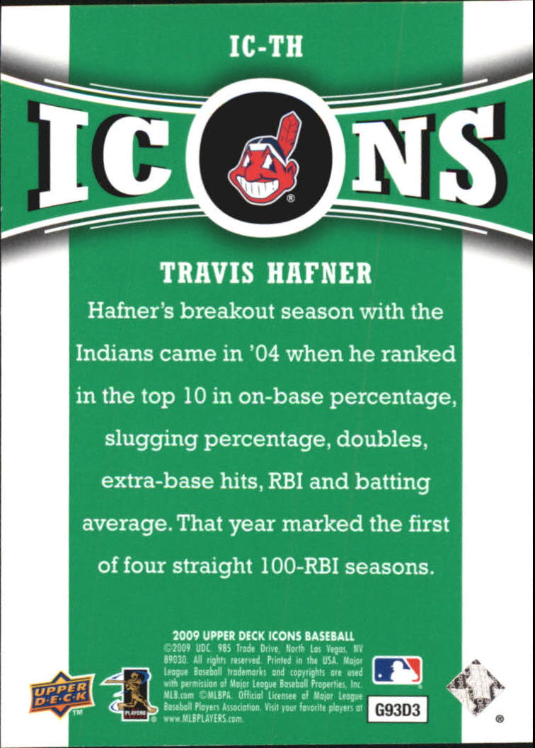 2009 Upper Deck Icons Icons Green #TH Travis Hafner back image