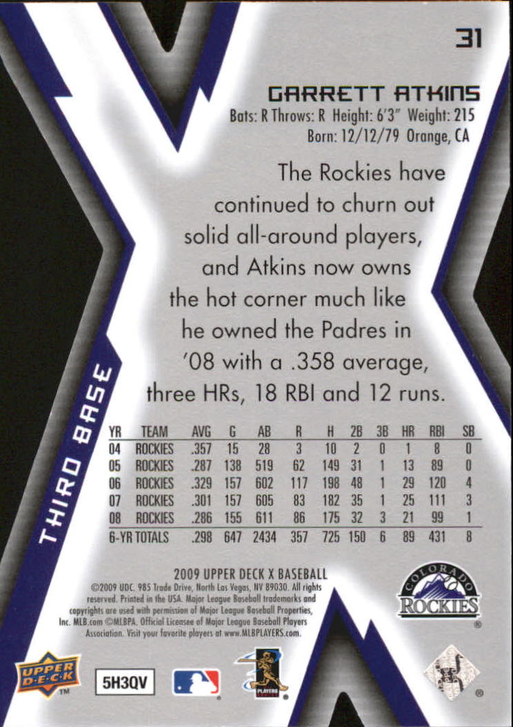 2009 Upper Deck X Baseball Die Cut Parallel YOU PICK - Picture 53 of 147