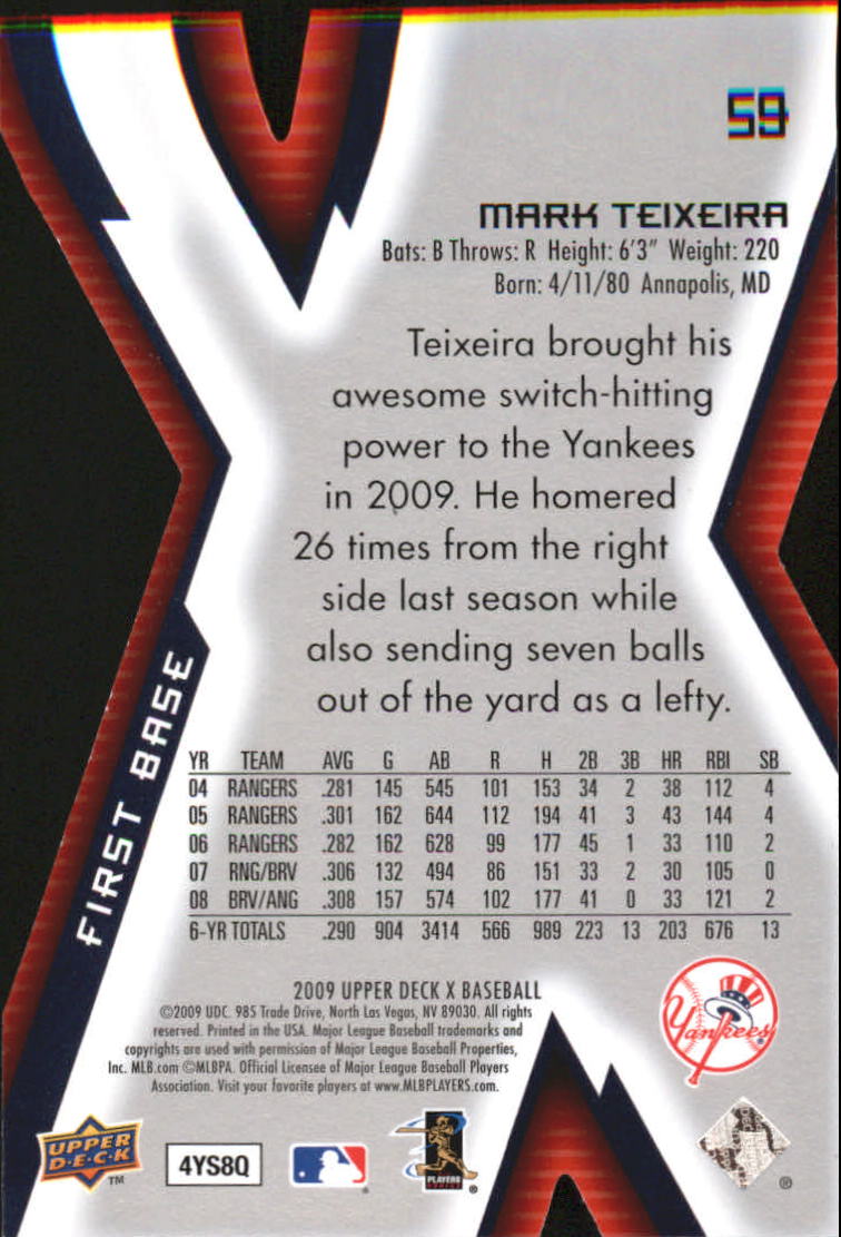 2009 Upper Deck X Baseball Die Cut Parallel YOU PICK - Picture 87 of 147