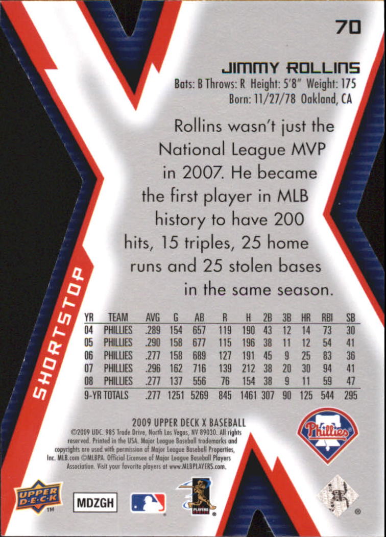 2009 Upper Deck X Baseball Die Cut Parallel YOU PICK - Picture 109 of 147