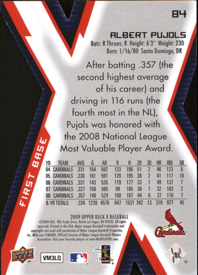 2009 Upper Deck X Baseball Die Cut Parallel YOU PICK - Picture 129 of 147