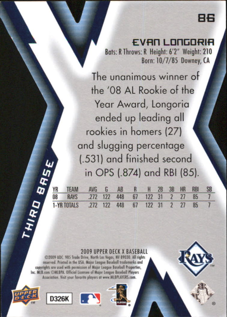 2009 Upper Deck X Baseball Die Cut Parallel YOU PICK - Picture 131 of 147
