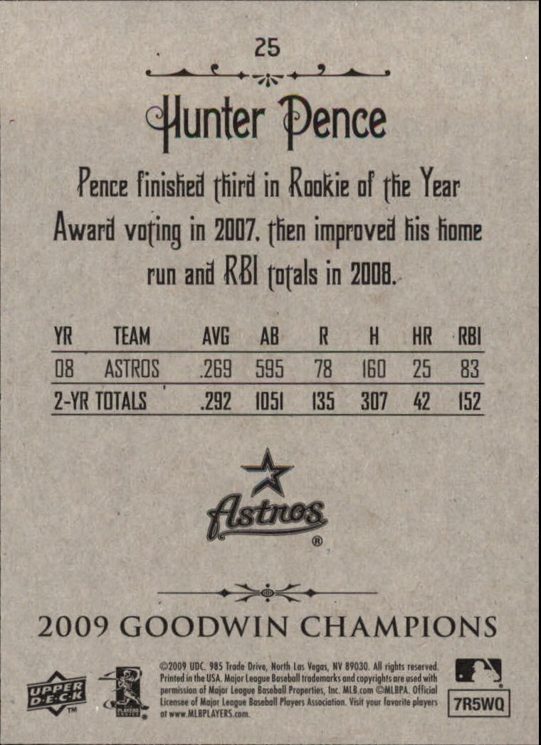 2009 Upper Deck Goodwin Champions #25 Hunter Pence back image