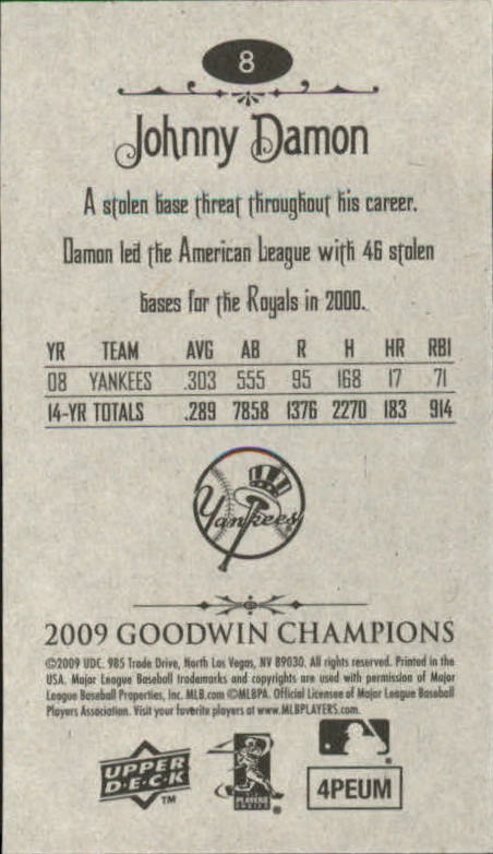 A6343- 2009 Upper Deck Goodwin Champions Mini Cards -You Pick- 15+ FREE US SHIP - Picture 169 of 333