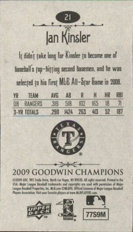 A6343- 2009 Upper Deck Goodwin Champions Mini Cards -You Pick- 15+ FREE US SHIP - Picture 177 of 333