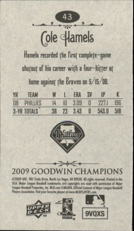 A6343- 2009 Upper Deck Goodwin Champions Mini Cards -You Pick- 15+ FREE US SHIP - Picture 225 of 333