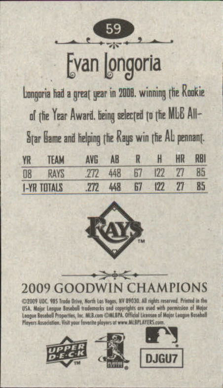 A6343- 2009 Upper Deck Goodwin Champions Mini Cards -You Pick- 15+ FREE US SHIP - Picture 209 of 333