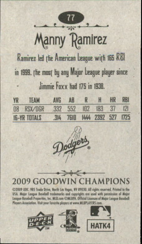 A6343- 2009 Upper Deck Goodwin Champions Mini Cards -You Pick- 15+ FREE US SHIP - Picture 279 of 333