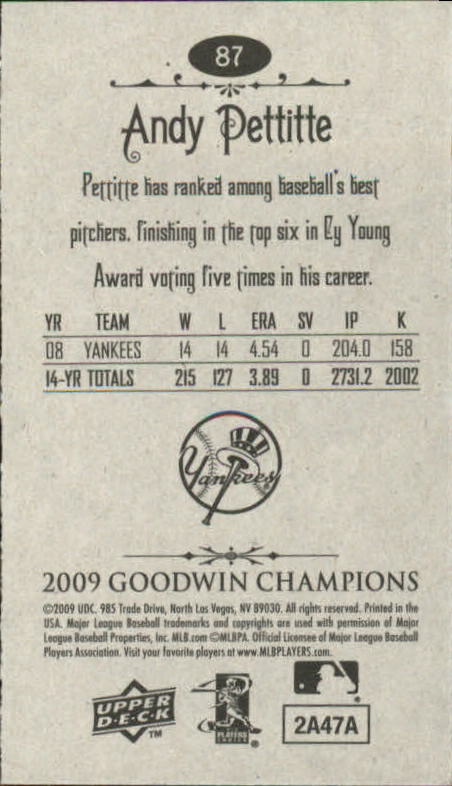 A6343- 2009 Upper Deck Goodwin Champions Mini Cards -You Pick- 15+ FREE US SHIP - Picture 219 of 333
