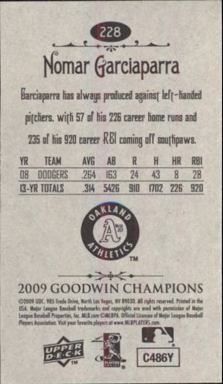 A6343- 2009 Upper Deck Goodwin Champions Mini Cards -You Pick- 15+ FREE US SHIP - Picture 258 of 333