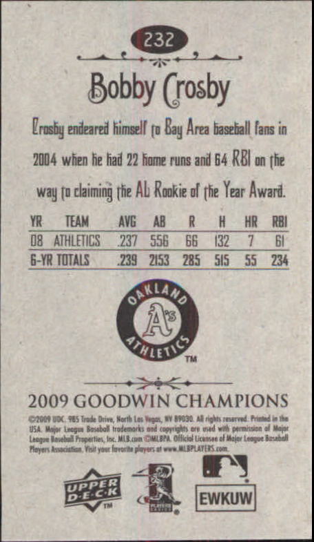 A6343- 2009 Upper Deck Goodwin Champions Mini Cards -You Pick- 15+ FREE US SHIP - Picture 128 of 333