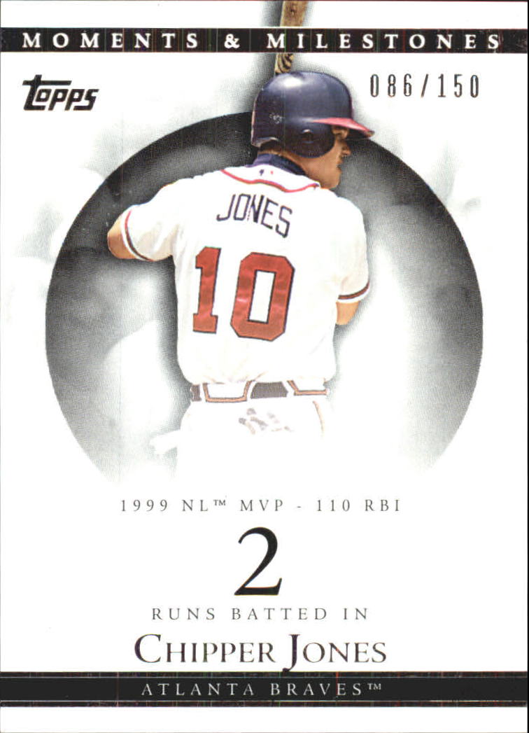 2007 Topps Moments and Milestones #22-2 Chipper Jones/RBI 2