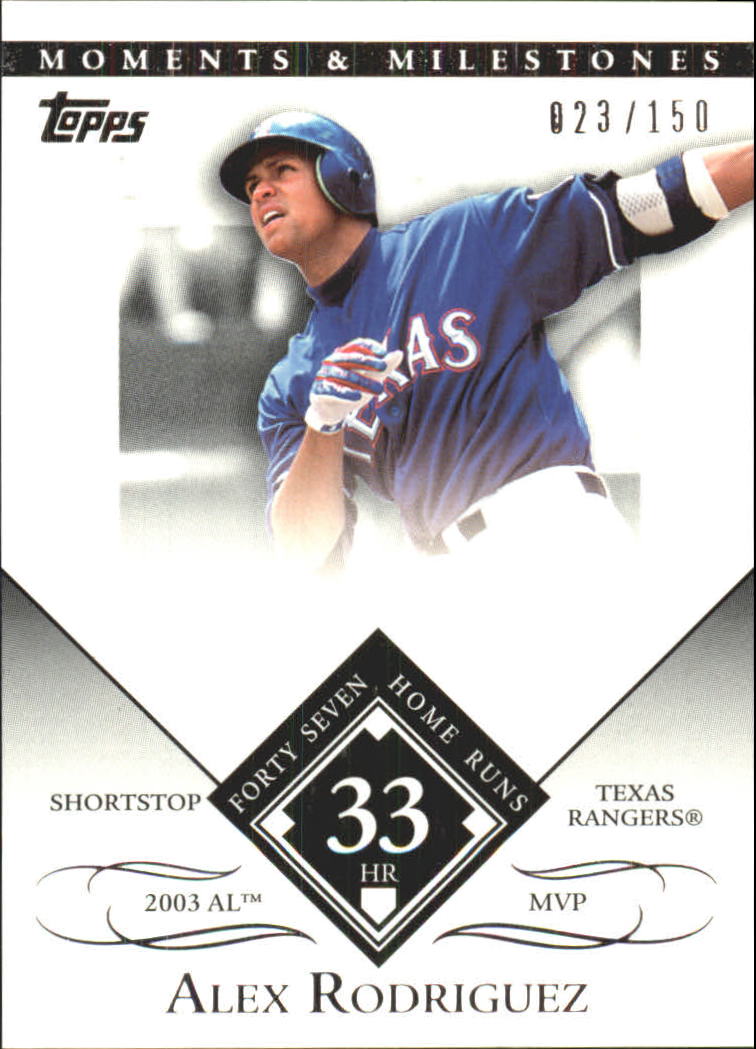 2007 Topps Moments and Milestones #27-33 Alex Rodriguez/HR 33