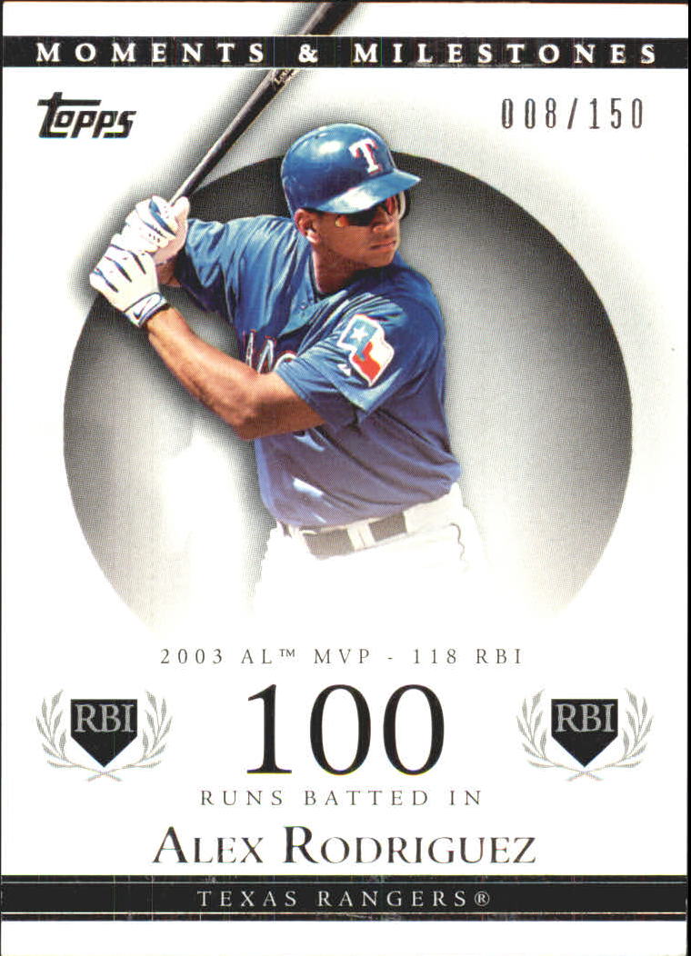 2007 Topps Moments and Milestones #28-100 Alex Rodriguez/RBI 100