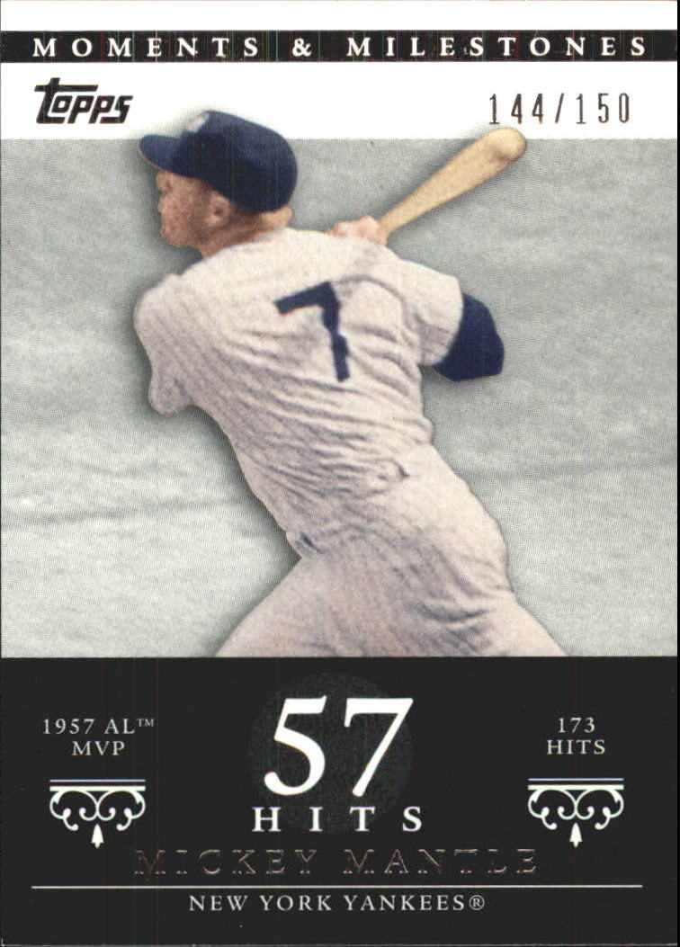 2007 Topps Moments and Milestones #75-57 Mickey Mantle/Hits 57